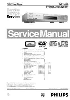 Philips dvd-763 SA service manual PDF